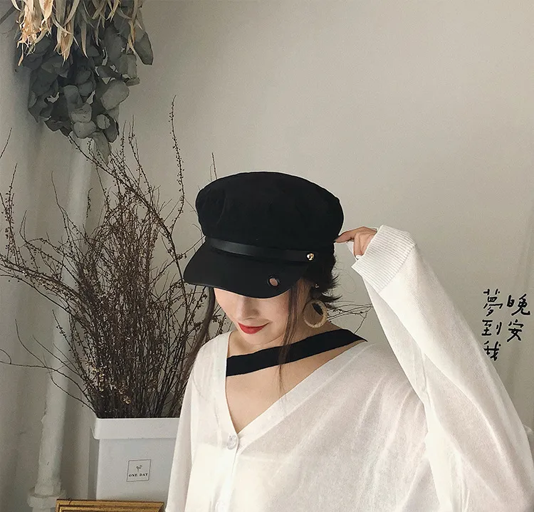 2018 Sombreros De Época Para Mujer Nueva Moda Sombrero Militar Gorras Planas Snapback Gorras Femenina Sombrero Para El Sol Gorra Octogonal De 9,32 € | DHgate