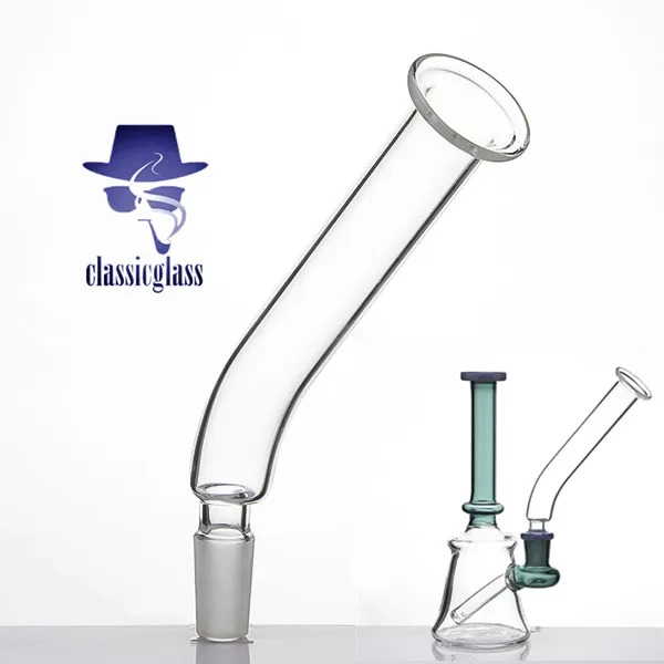 Boquilla de vidrio Puntas de filtro de cuarzo 14 mm Longitud de la junta macho 136 mm Conector de vidrio de borosilicato alto para tubería de agua de vidrio Bongs