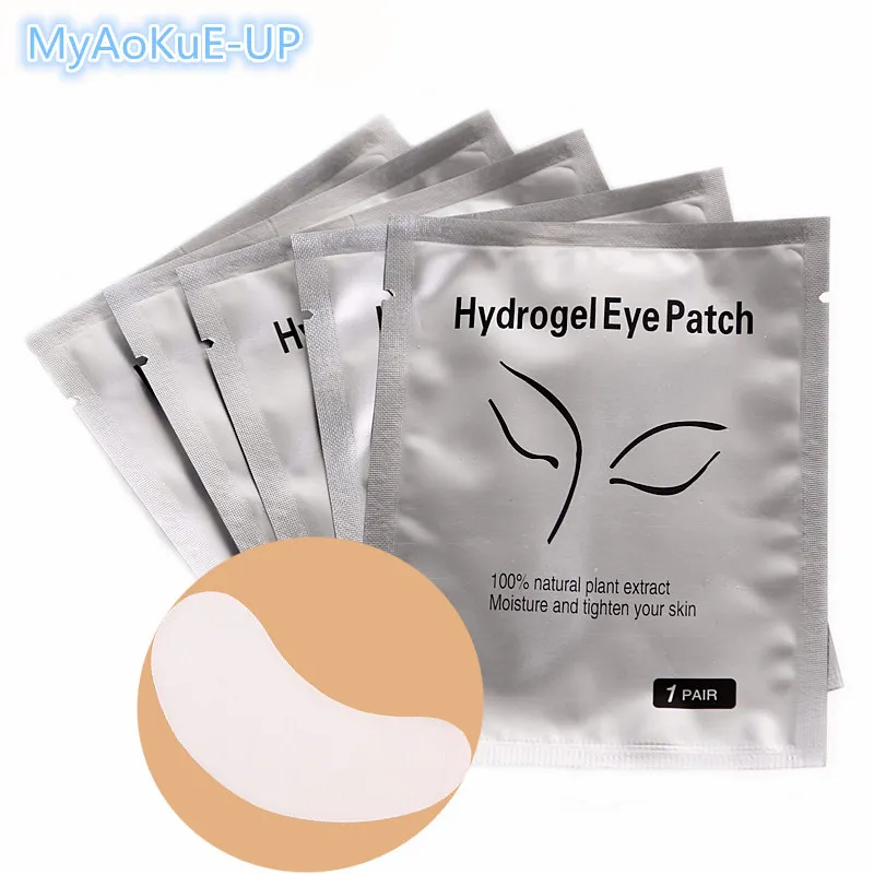100 paia/lotto idrogel cuscinetti per gli occhi ciglia patch strumenti per il trucco estensioni delle ciglia ciglia strumenti cosmetici