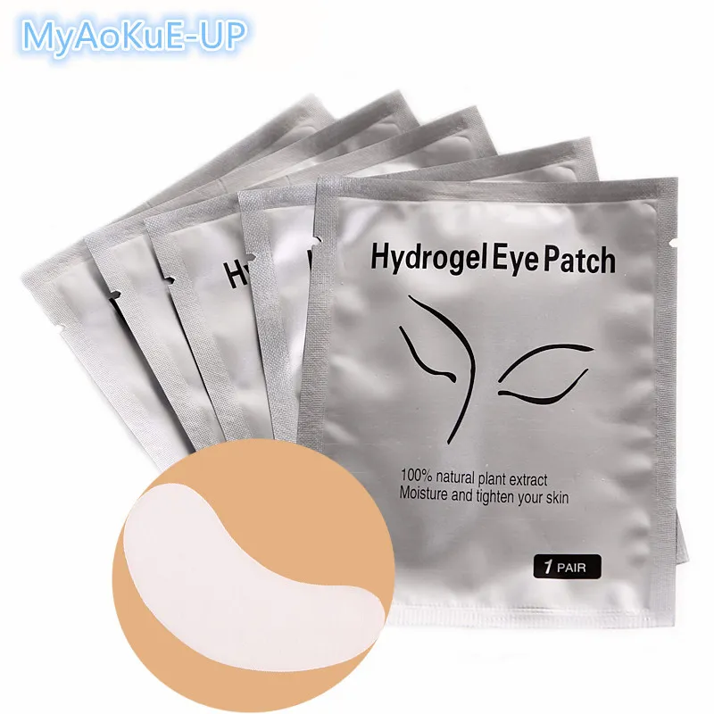 100PAIRS/Lot Hydrogel Oogblokken Wimpers Patches Make -upgereedschap Eyelash Extension Lashes Cosmetic Tools