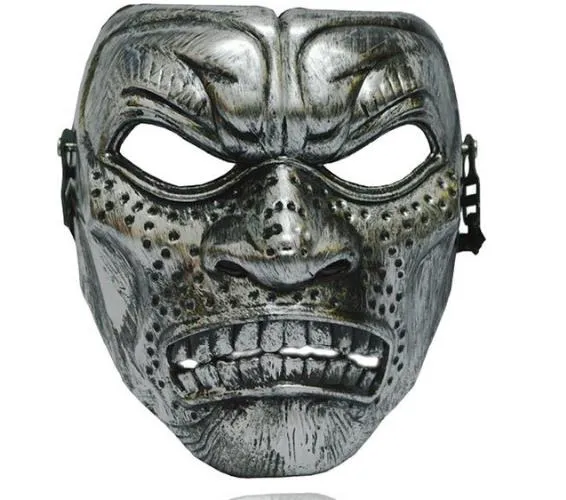 Casco Romano Y Gladiador De Metal Con Máscara Móvil - Plateado, Talla Única Para Adultos Y Adolescentes (+14 Años) | Accesorio Para Disfraces Y Cosplay