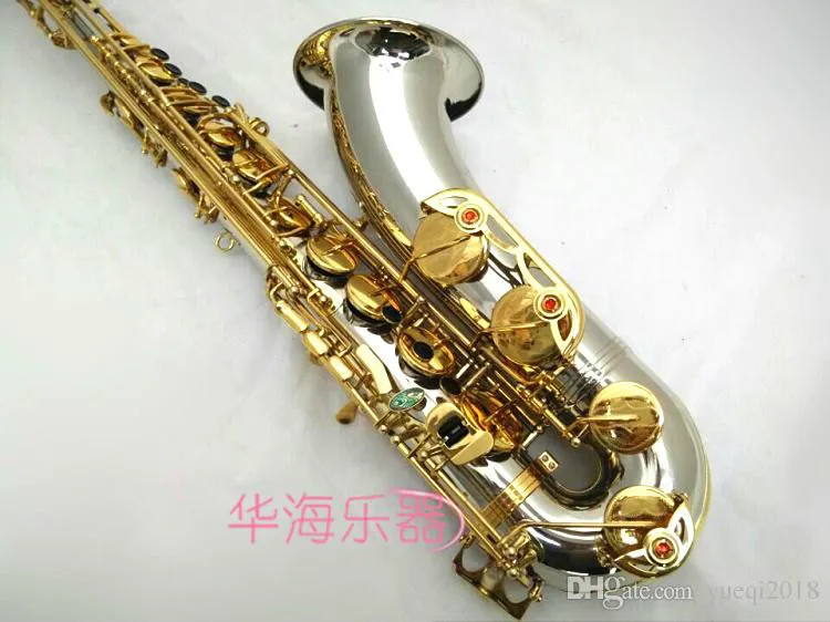 Ny Suzuki BB Tenor Brass Gold Lacquer Saxofon BB Sax Fallande Tune B c Professionella studenter Musicais Instruments Gratis frakt