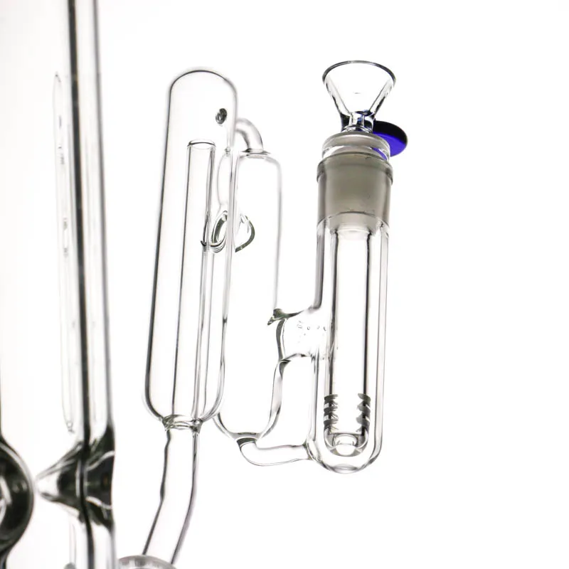 Raccoglitore di cenere da 9 pollici Narghilè da 14 mm ASH CATCHER con braciere da 14/18 downstem da 14 mm Accessori fumatori Ashcatcher rig Bong in vetro tubi