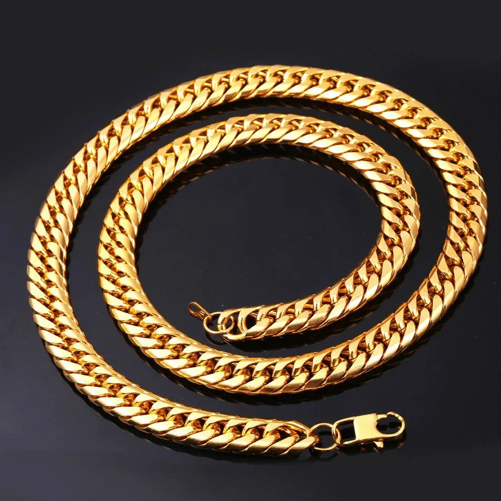 Cadena Cubana Collar De Estilo Hip Hop Plateado | Meses Sin Interés
