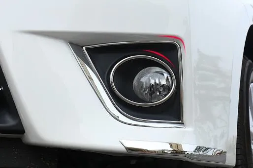 Högkvalitativ rostfritt stål 4st CAR FRONT FOG LAMP Dekorativ ramkåpa, dimljus Dekorativ ringskydd för Toyota Corolla 2014-2017