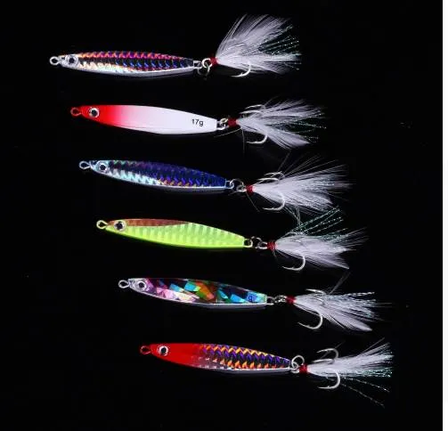 Baleo Laser Metal Jig 14g 17g 21g Jigging Lure Bly Fisk Fiske Lure Fiske Metall Lures Metal Jigs Lures för gäddafiske