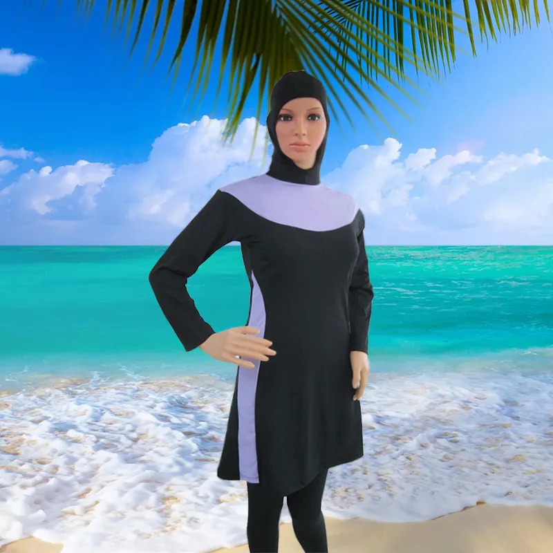 Muslim Swimwear Modest Swimsuit for Womens Hijab Burkini Top+Pants