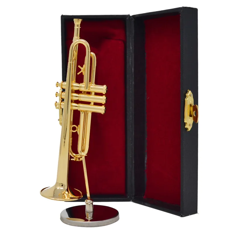 Fashion Gold Trumpet Mini Instruments Regali Decorazioni la casa Denni 6509459