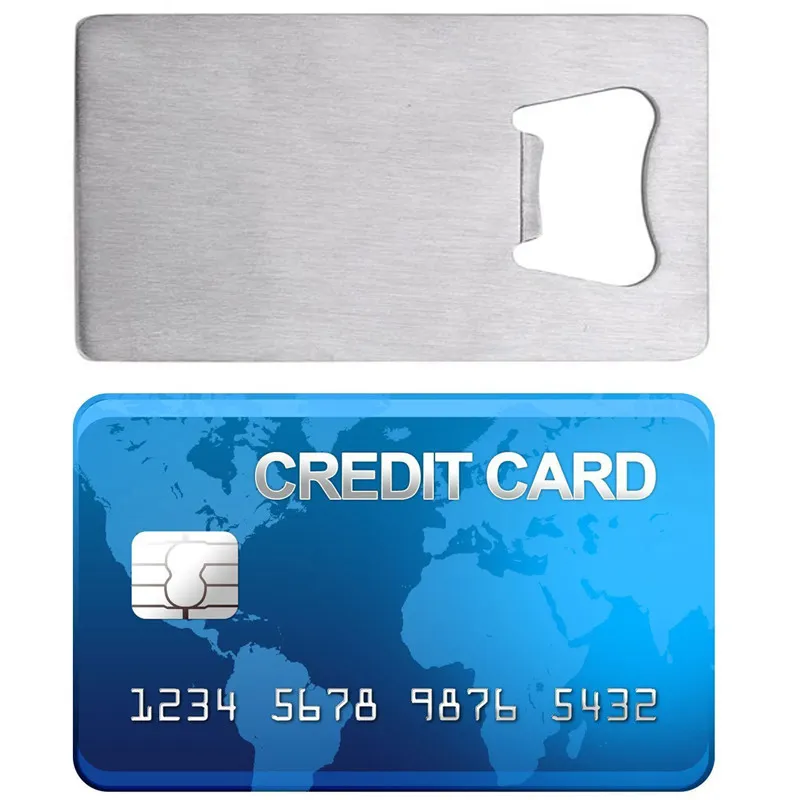 Apribottiglie Nuovo formato portafoglio Carta di credito in acciaio inossidabile Biglietto da visita Apri birra c720