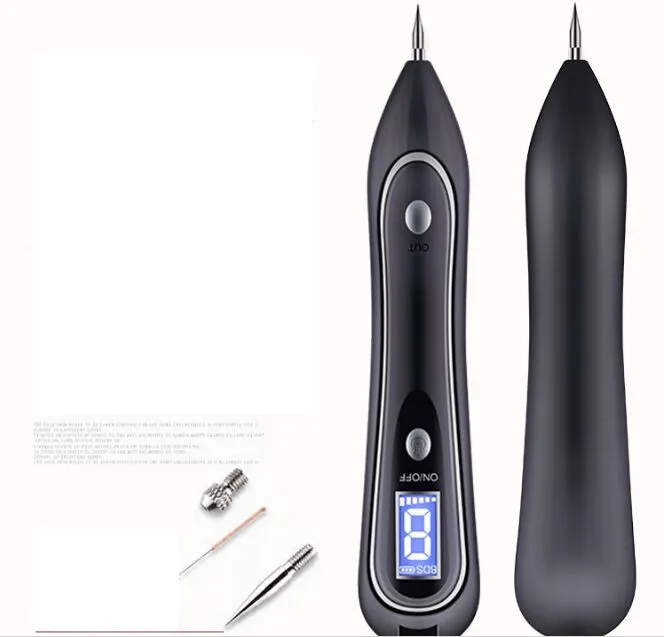 LCD-skärm MOLE DARK Spot Remover Skin Wart Tag Tattoo Removal Tool Laser Plasma Pen Skönhetsvård