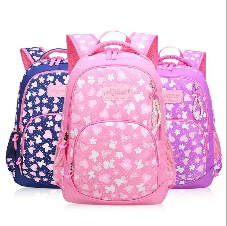 Sacos de escola à prova d 'água para meninas bonito borboleta decoração mochila laptop bag alunos mochilas menina saco de livro menino mochilas 4 cor 2 tamanho