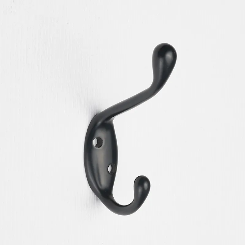 Europese jas gewaad haken single handdoek kat hanger deur muur hangers voor klokruimte woonkamer slaapkamer kleding haak zwart zilver chroom