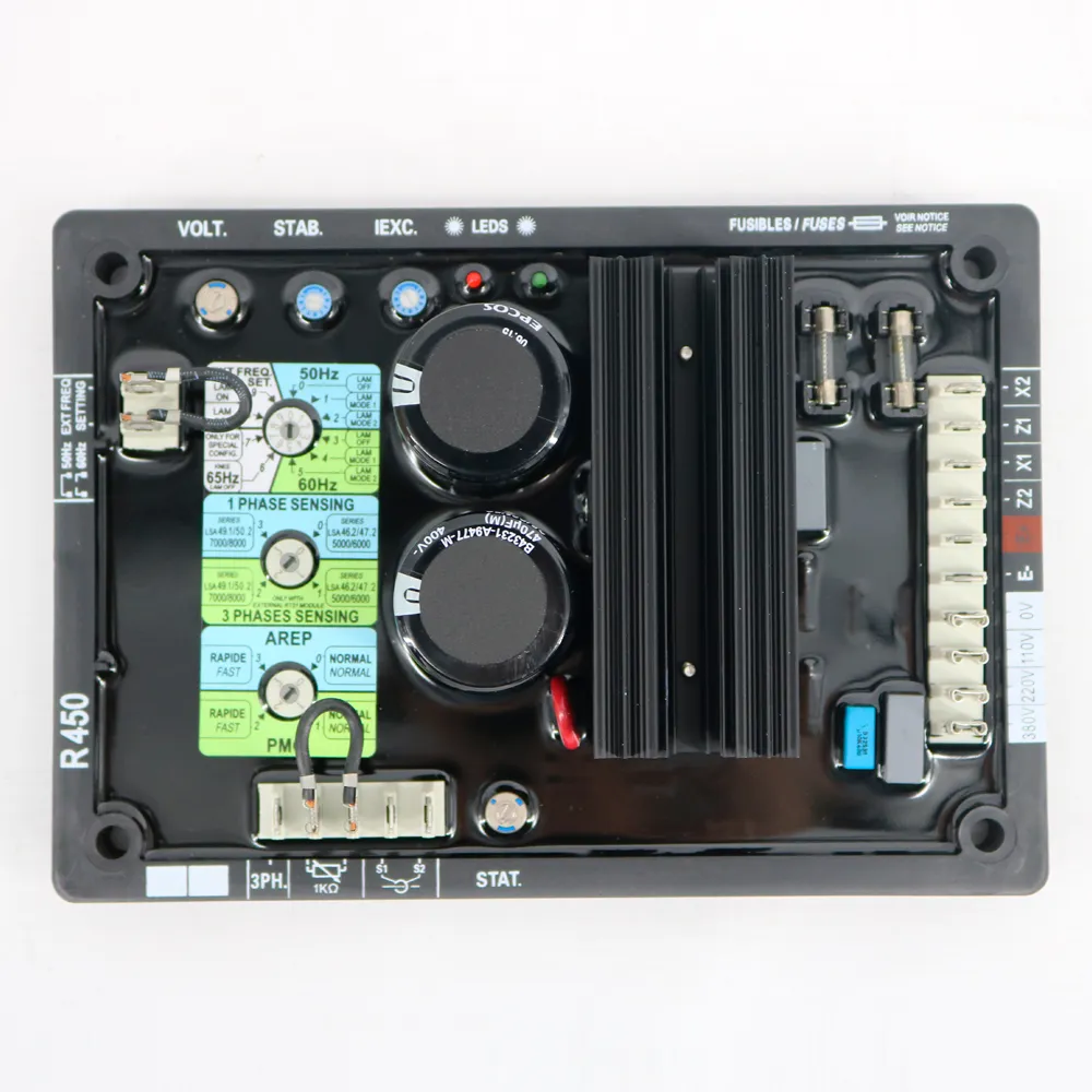 Regulador de voltaje automático AVR R450 Regulación de voltaje +/- 0.5% para Leroy Somer