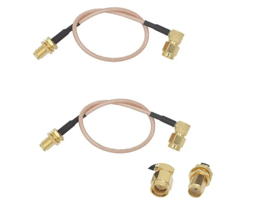 RF Coaxial Coax Assembly SMA Kvinna till SMA Male Höger vinkelkontakt RG316 förlängningskabel för FPV LAN 10cm 15cm 30cm 50cm