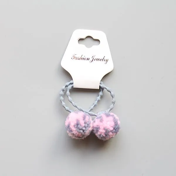 Boutique entière es mode boules de bonbon mignonne de couleurs pom pom cravate solide kawaii bandes de cheveux élastiques en caoutchouc corde gum corde 8905450