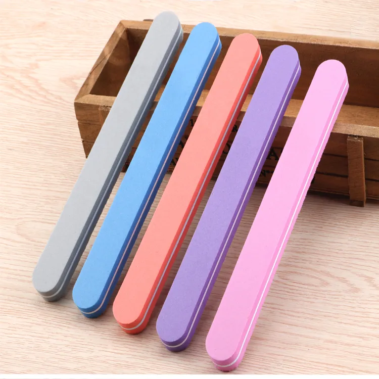 Nail Files Buffer Double Side Straight Emery Boards For Nails Art Washable Manicure Nail Tools Sanding Buffering block7633626