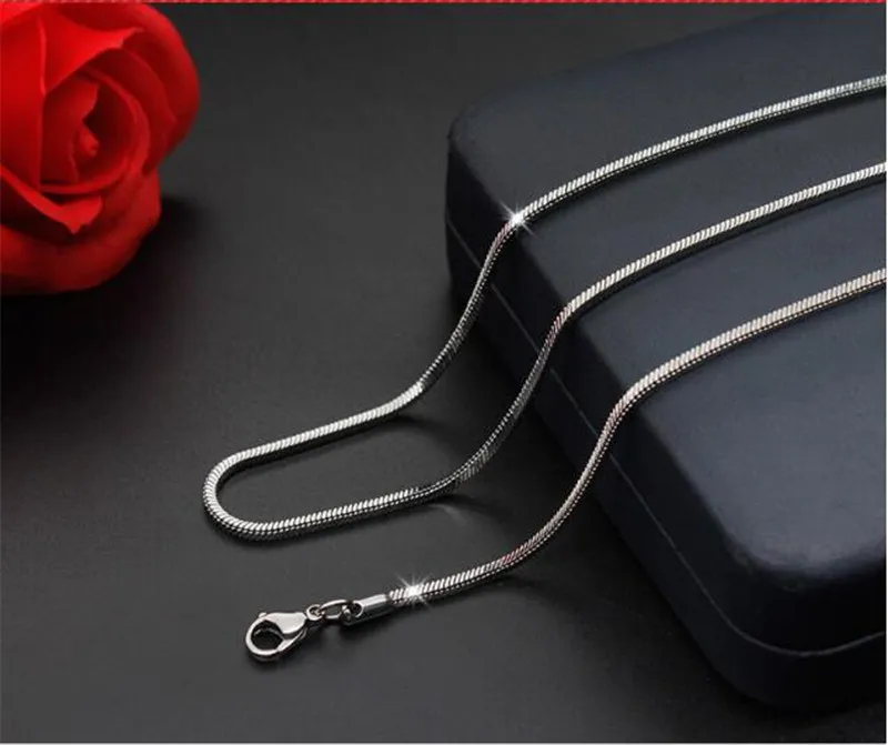 Factory Wholesale 1.5MM 2MM 3MM 316L Stainless Steel Square Snake Chain Necklace Fashion Cool Party Accessories Jewelry For Men and Women