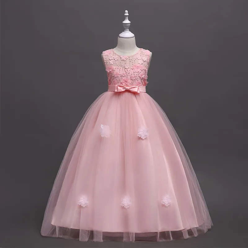 Girls Lace And Beading Party Dresses 2018 Kids Princess Dress Children Layered Ball Gown Dress Toddler Wedding Dress For 120 170cm From 22 54 DHgate