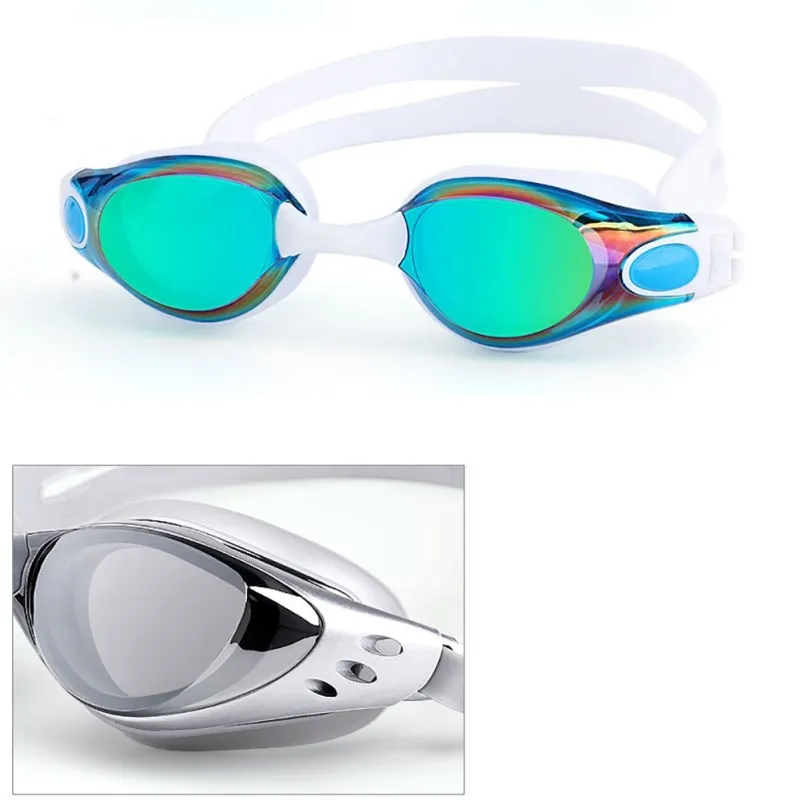새로운 조정 가능한 방수 방지 안개 UV 보호 성인 전문 유색 렌즈 다이빙 수영 안경 안경 수영 고글