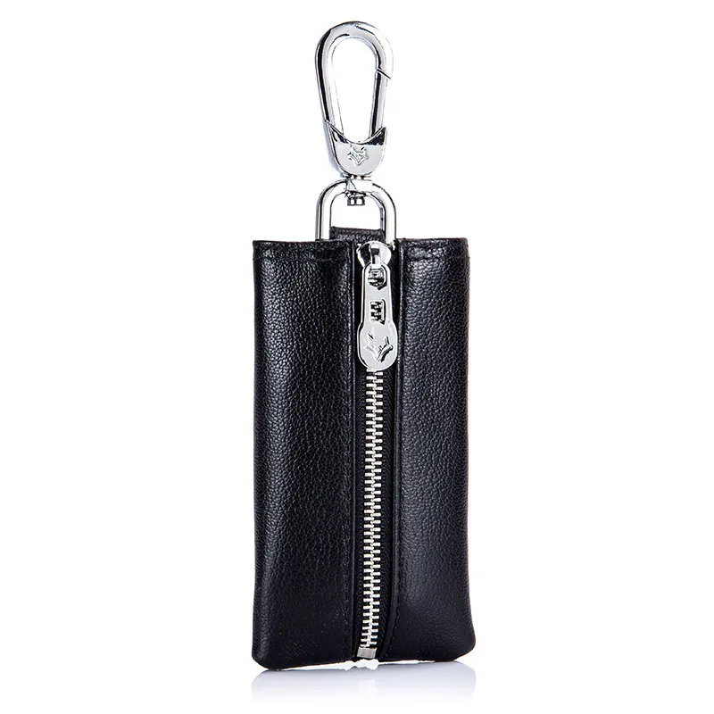маленькие сумки для ключевых мужчин мульти цвета многофункциональный большой емкости натуральная кожа двойной боковой молнии автомобиля ключ бумажник