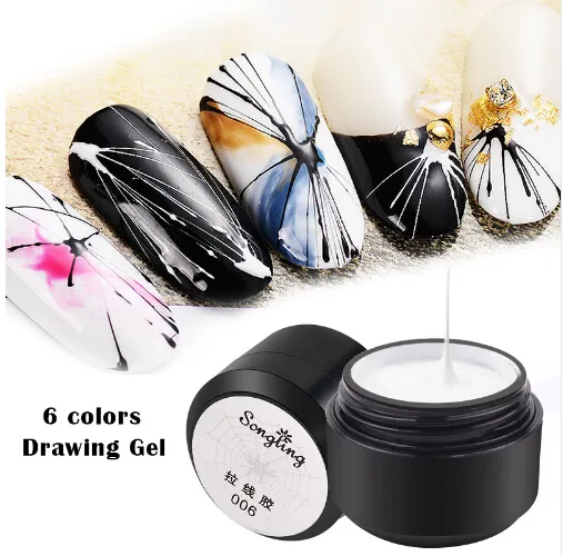 Creative Wire Drawing Nail Gel Point To Line Painting Gel Lacquer Varnish Pulling Silk Spider Nail Art Gel Nail Polish