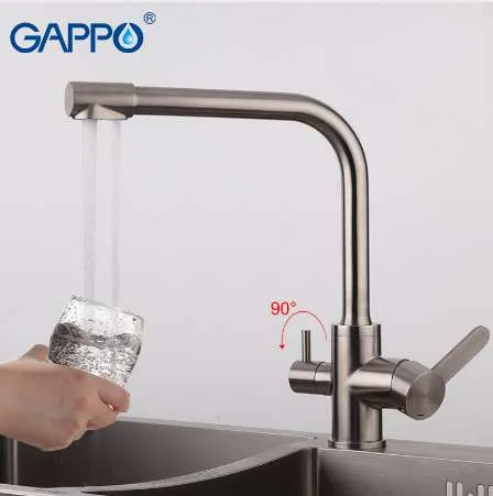 GAPPO miscelatore da cucina rubinetto filtro acqua da cucina rubinetto da cucina in acciaio inossidabile 304 rubinetti per acqua potabile