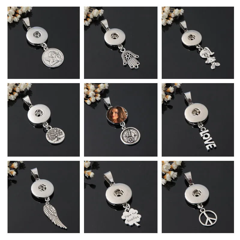 Colliers pendentifs pour sublimation, ailes d'amour, bouton, transfert à chaud, matériau vierge, cadeaux personnalisés, 9 styles