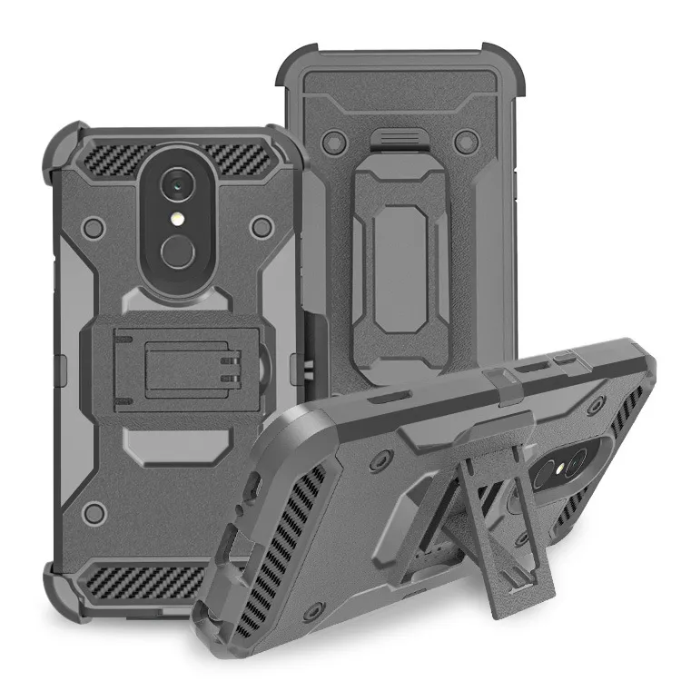 Heavy Duty Armor Hard Case For LG Q7 plus Stylo 4 Alcatel 7 Phone Case + Belt Clip Holster Kickstand TPU+PC Shockproof