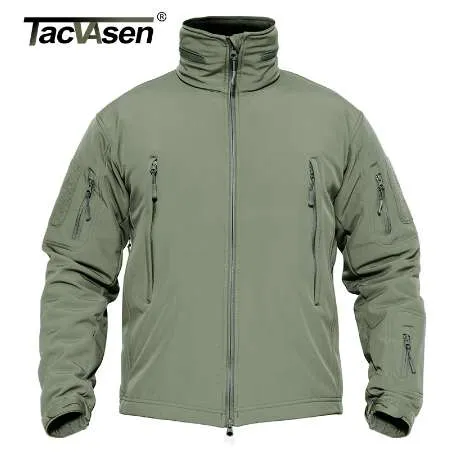 TACVASEN Cappotto militare da uomo Giacca tattica impermeabile Giacca invernale Soft Shell Hunt Giacche Army rimovibile con cappuccio