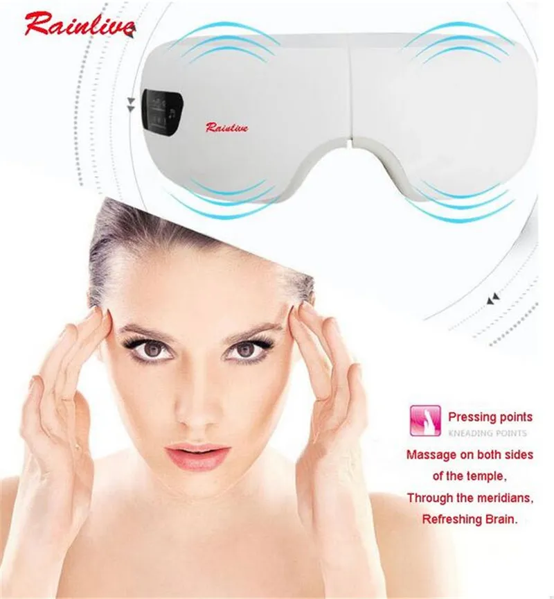 Masseur oculaire numérique sans fil Musique Soins des yeux Lunettes anti-stress Pression d'air électrique Masseur oculaire DHL Livraison gratuite