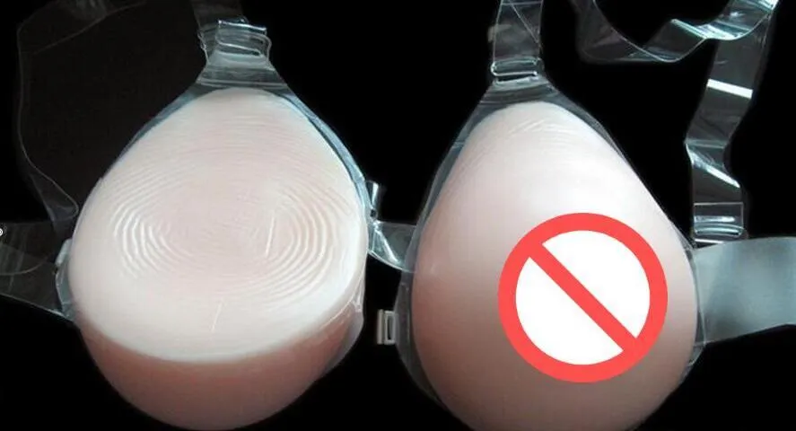 Formas de mama de silicone para homensStrap-On Full Silicone Forma de Mama Falso Boobs Enhancer 800g / Par Frete grátis, 2014 NOVA presente