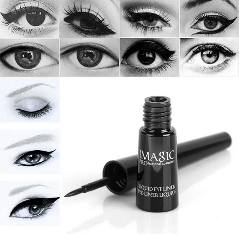 IMAGIC Pro Eyeliner Waterproof Liquid Type Makeup Eye Liner Nature Long Lasting For Women Beauty Cosmetics