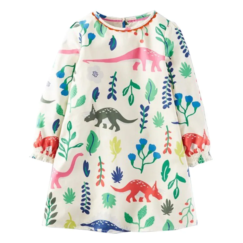 Abiti neonate a fiori caldi 2018 Abiti bambini in cotone autunno primavera vestiti ragazze Jersey Abbigliamento bambini Abito da principessa bambini