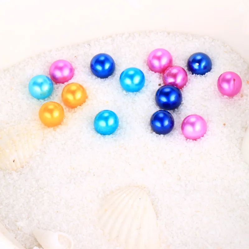 Perla Natural DIY 2020, perla redonda de 6-7MM en ostras, concha de ostra Akoya con perlas coloridas, joyería envasada al vacío, envío gratis