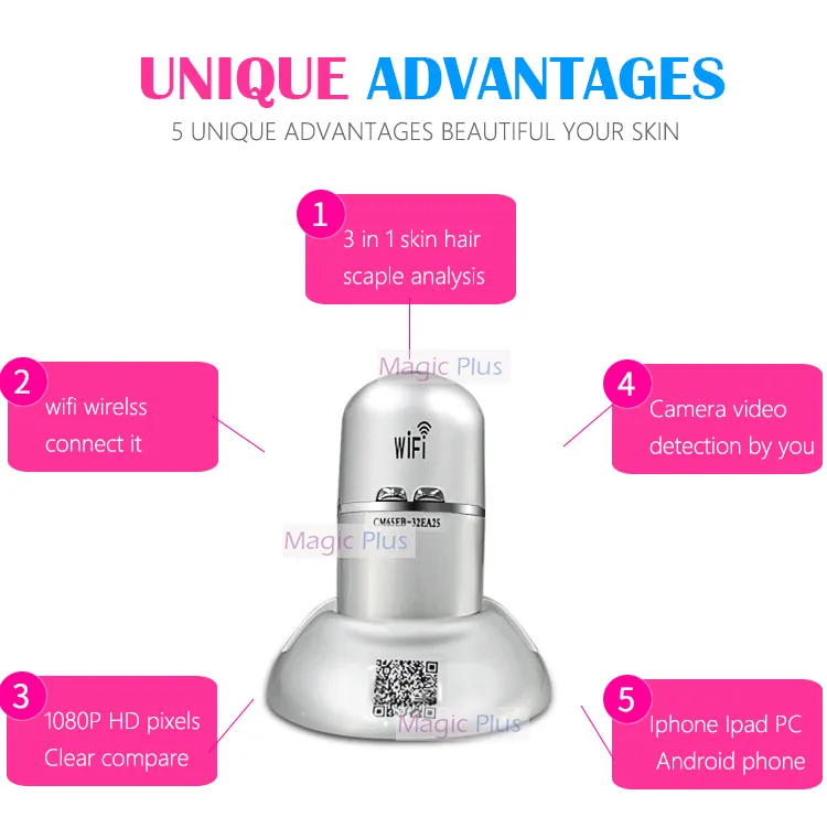 Mini USB analyseur de cheveux de peau du visage diagnostic Scanner loupe X200 grossissement analyseur d'humidité Machine7708523