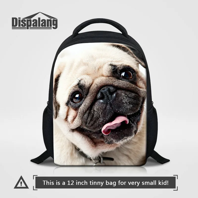 Nieuwe Kleine Kinderen Schooltas Pug Puppy Hond Gedrukt Rugzak Kinderen Dierlijke Bookbags Kind Kleuterschool Mochila Infantil Beste cadeau voor school