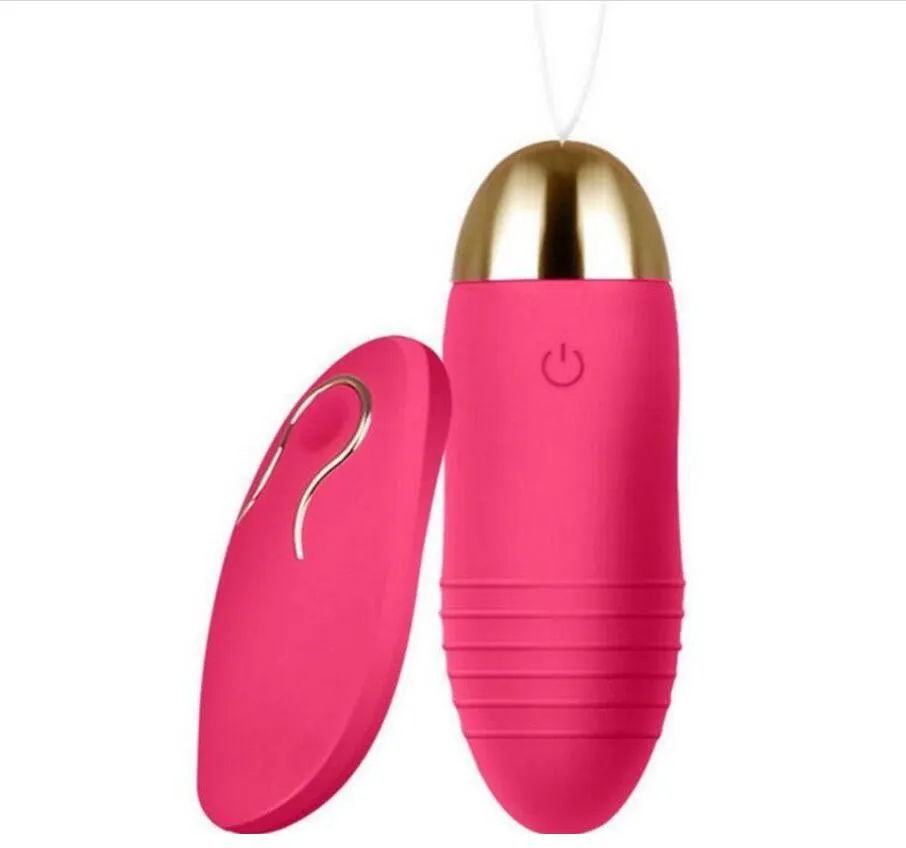 Draadloze vibrerende liefde ei, afstandsbediening kogels, waterdicht 10 snelheden springen eieren USB oplaadbare seksspeeltjes