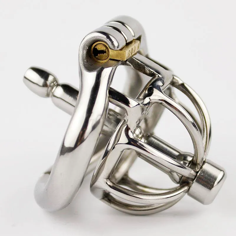 2022 Super Short Cock Cage Male Chastity Devices Belt Penis Lock Cages Stainless Steel Adult Sex Toys For Men