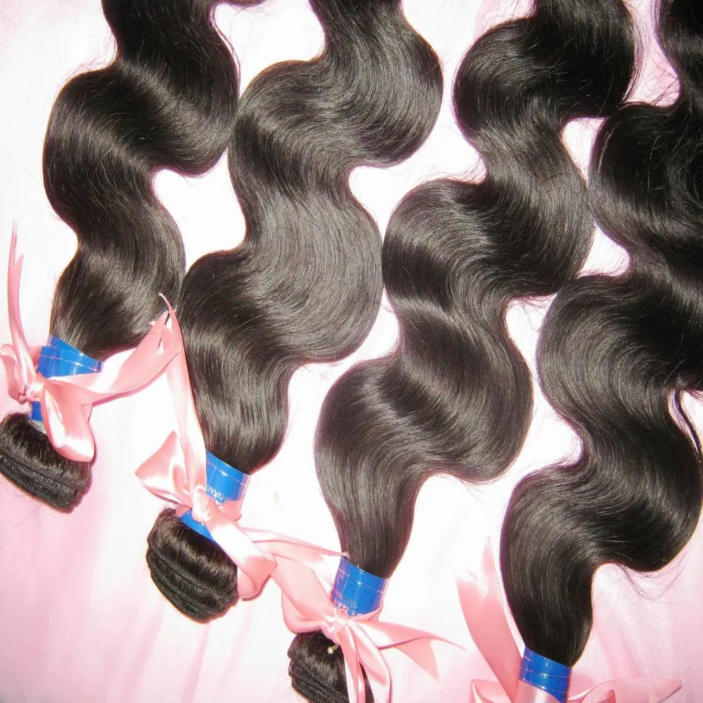 Волшебная волнистая бразильская волна тела 4 пакета городские девочки девственные волосы наращивания волос плетение путаницы свободно