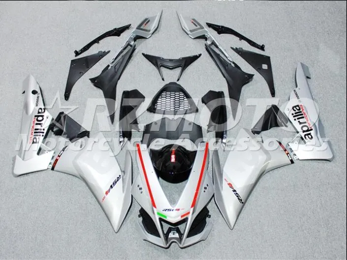 3 omaggi Carenature complete per Aprilia RSV4 1000 2009 2010 2011 2012 2013 2014 RSV4 1000 09 10 11 12 13 14 Bianco X118