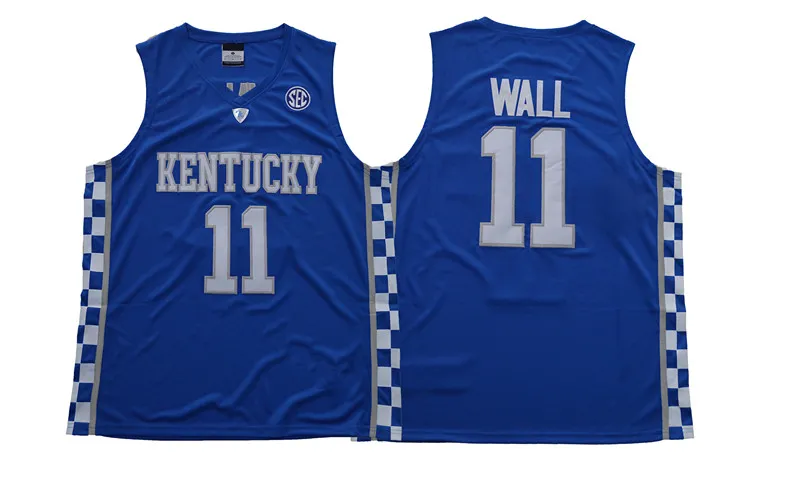 Kentucky Wildcats Jersey College Basketball Devin Booker John Wall Anthony Davis Karl-Anthony Towns DeMarcus Cousins Malik Monk Fox Blue Men