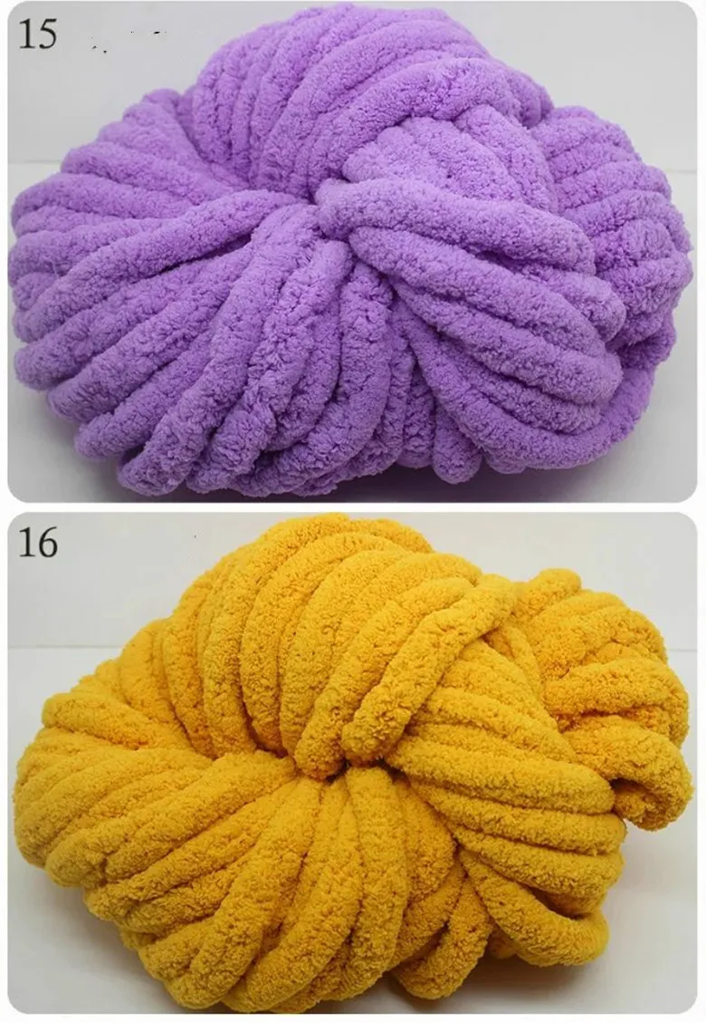 wholesale 250g/pcs chenille super thick yarn for hand knitting blanket scarf wool yarn winter warm crochet needle free ship