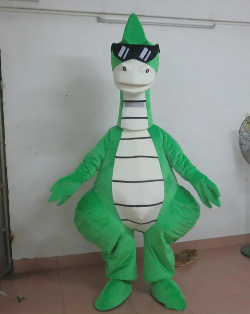 2018 Sprzedaż fabryki Hot Dorosły Green T-Rex Dinosaur Maskotki Kostium na sprzedaż z jednym mini wentylatorem wewnątrz głowy