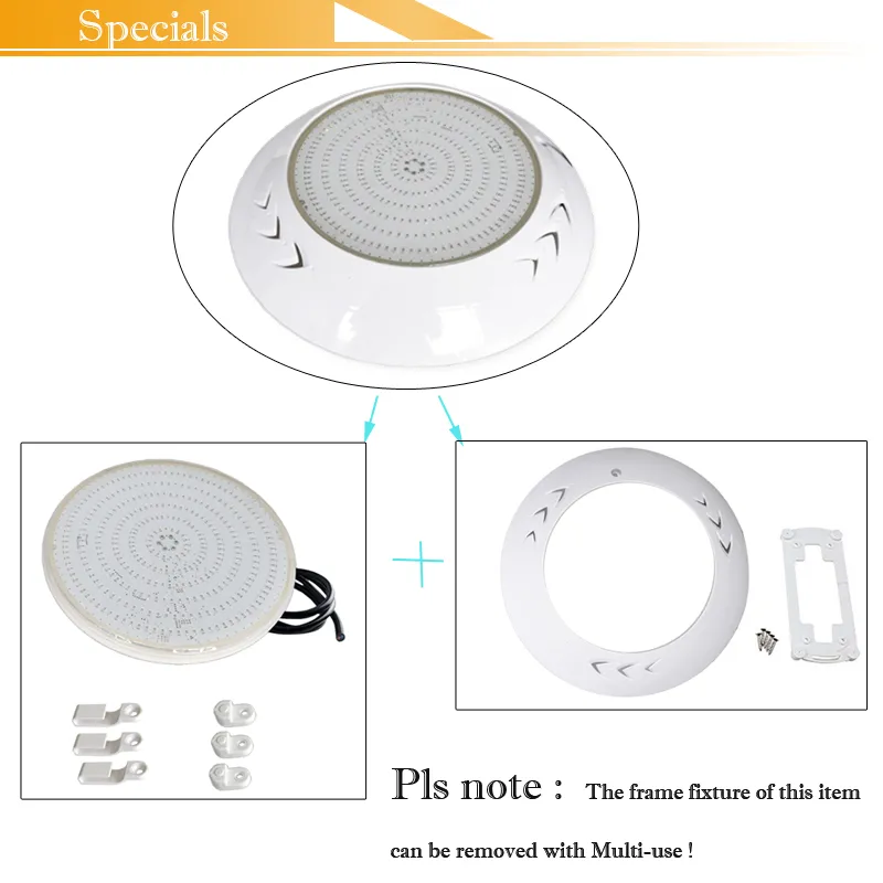 樹脂完全LEDスイミングプールライトランプAC 12V RGBクールホワイトライトカラーIP68防水屋外照明器具185612598