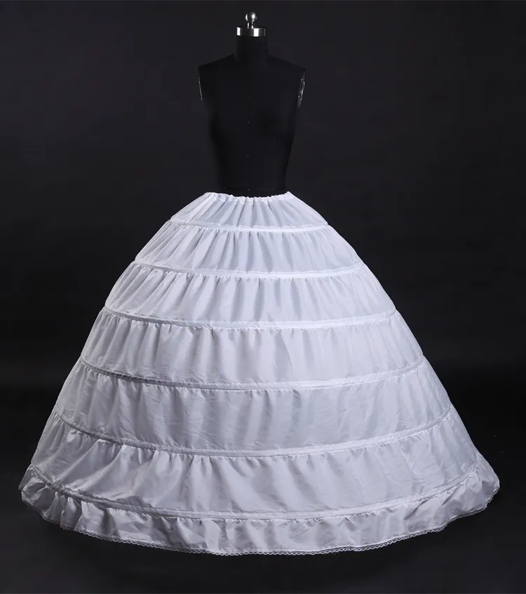 2018 Vit Bridal Underskirts Slipsar CRIONLINE Bröllop Petticoats Tillbehör Bollklänning Bridal Tillbehör till Quinceanera Dress