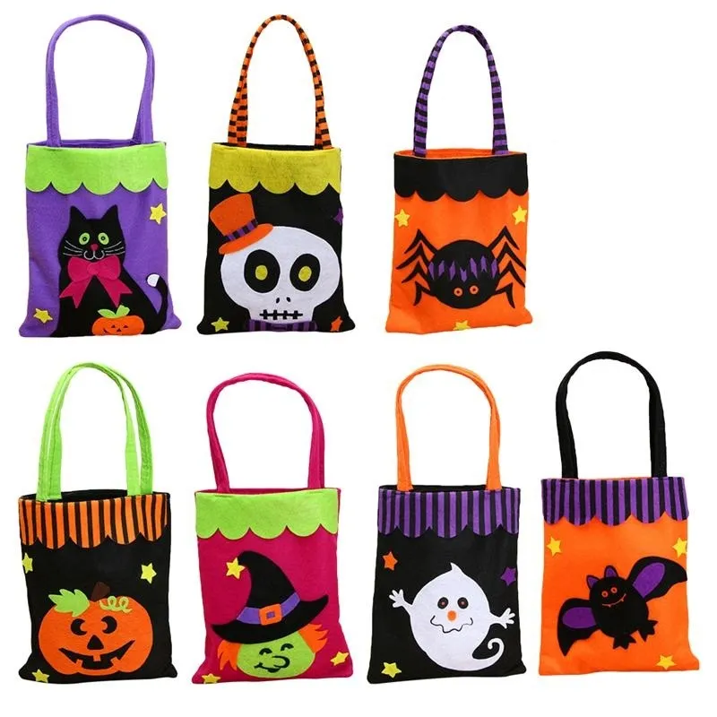 Fashion Halloween Party Dolcetto o scherzetto Sacchetto di zucca per bambini Regalo Bottino Dolci Candy Tote Borse per la conservazione del partito