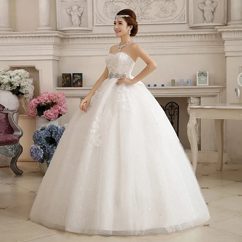 Personalize grávida com vestidos de casamento de cristal 2018 moda vestido de bola elegante grande arco vestido de casamento vestido