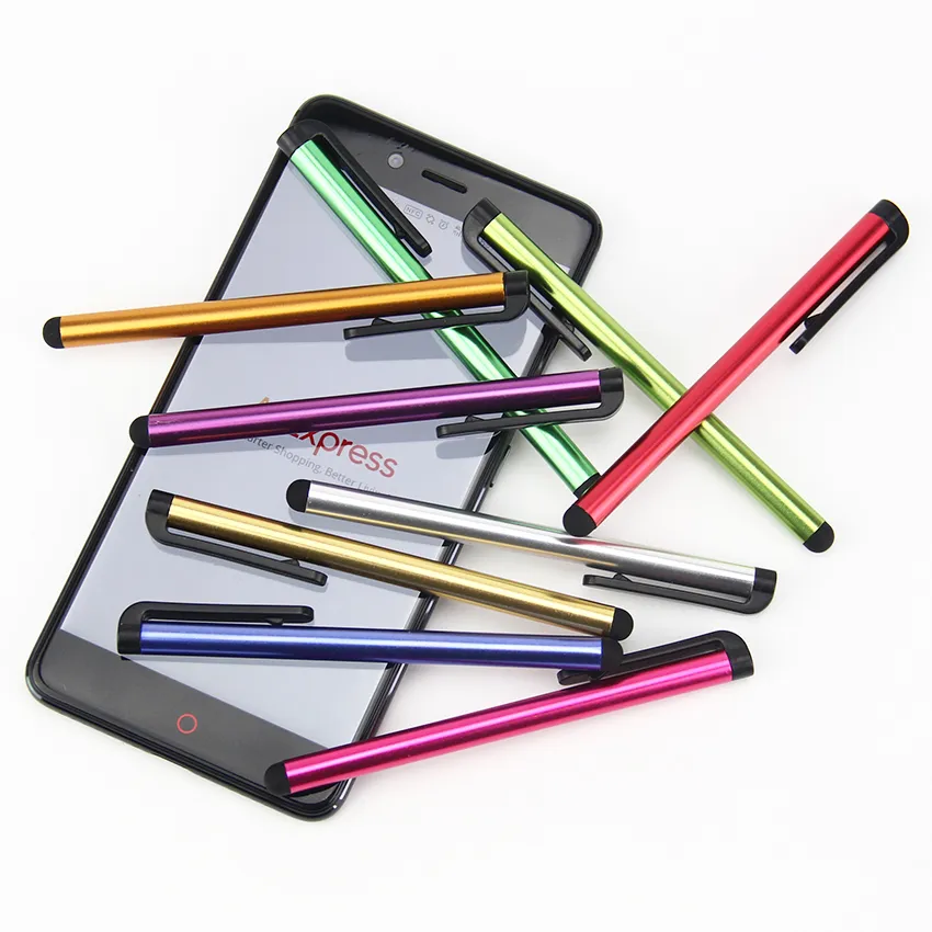 Uniwersalny Pojemnościowy Stylus Dotykowy Pen Dla iPhone Samsung Galaxy IPad Mini Tablet PC Telefon komórkowy Telefon komórkowy 1000 sztuk / partia