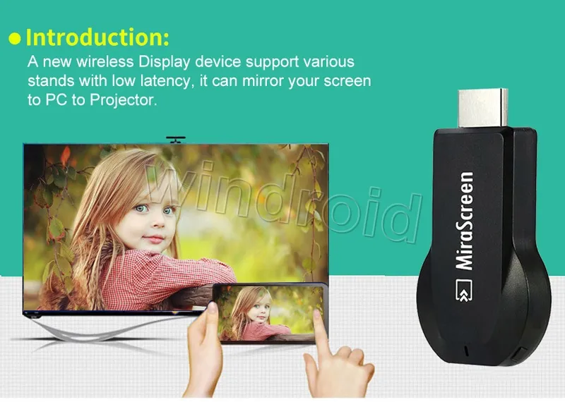 Barato Mirascreen MX Visualización inalámbrica Dongle Media Video Streamer 1080P TV Stick Mirrue su pantalla a PC Projector Airplay DLNA 