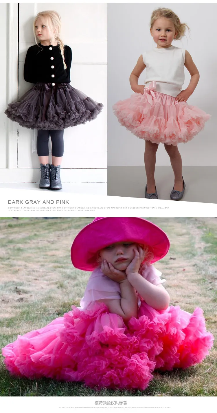 Neue Baby Mädchen Tutu Rock Ballerina Pettiskirt Schicht Flauschigen Kinder Ballett Röcke für Party Tanz Prinzessin Mädchen Tüll Minirock